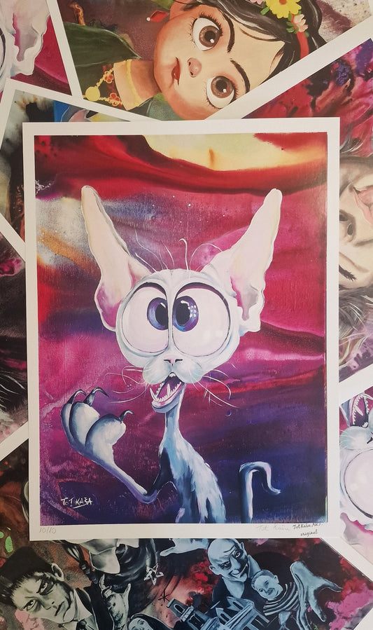 PRINT White cat